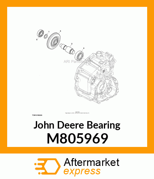 BEARING, BEARING 6204R SH2 M805969