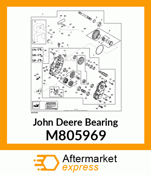 BEARING, BEARING 6204R SH2 M805969