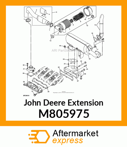 EXTENSION, EXHAUST M805975