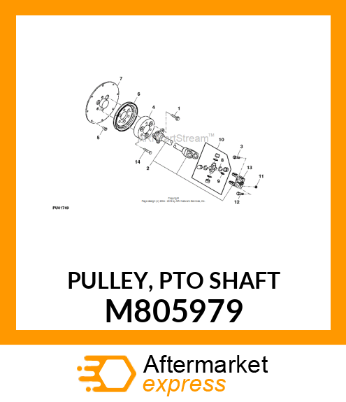 PULLEY, PTO SHAFT M805979