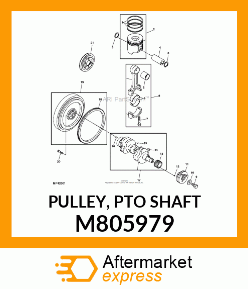 PULLEY, PTO SHAFT M805979