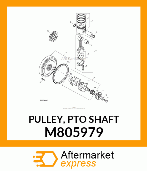 PULLEY, PTO SHAFT M805979