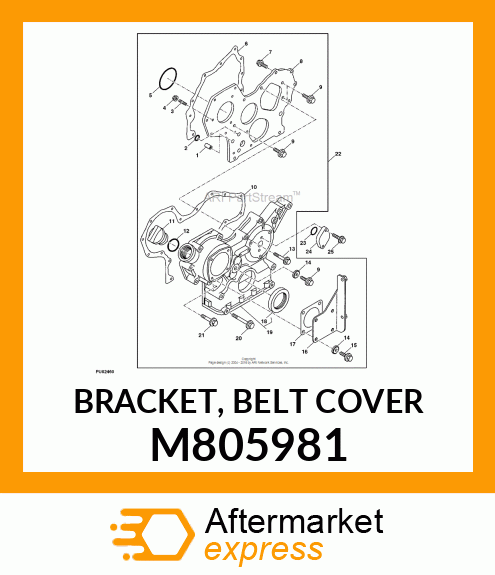 BRACKET, BELT COVER M805981