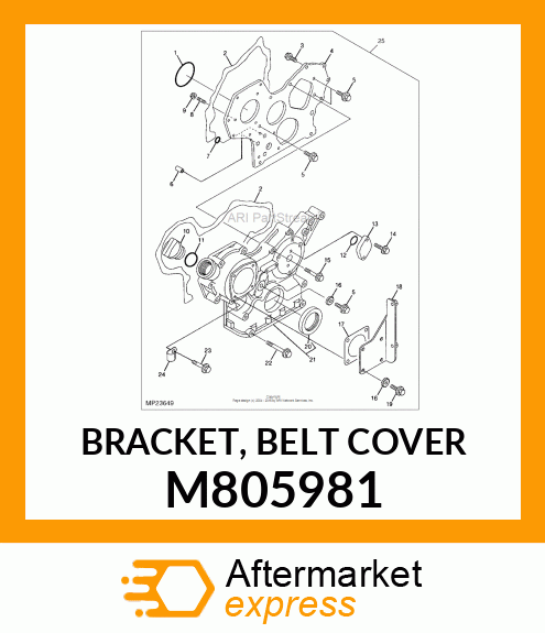 BRACKET, BELT COVER M805981