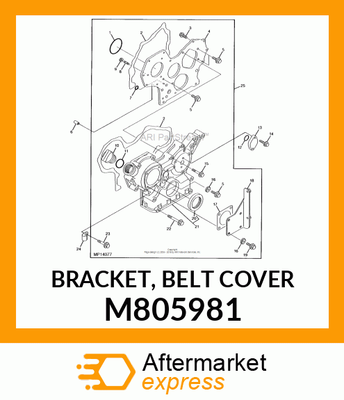 BRACKET, BELT COVER M805981