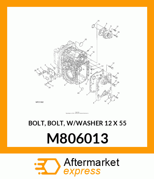 BOLT, BOLT, W/WASHER 12 X 55 M806013