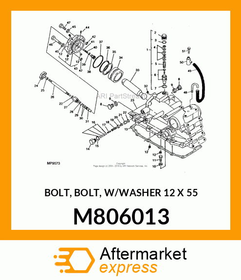 BOLT, BOLT, W/WASHER 12 X 55 M806013