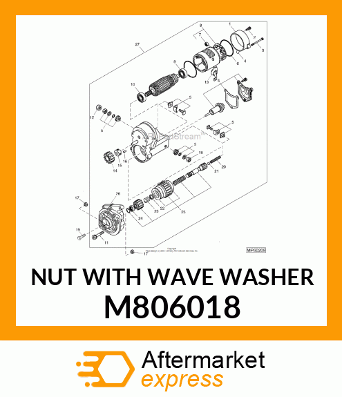 NUT WITH WAVE WASHER M806018