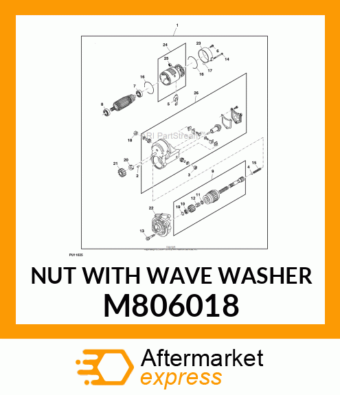 NUT WITH WAVE WASHER M806018