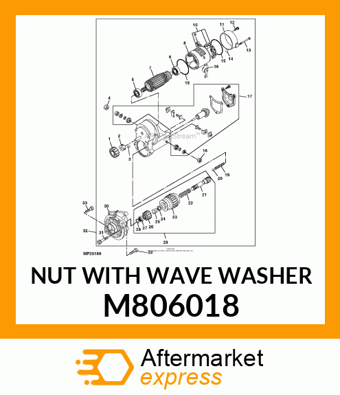 NUT WITH WAVE WASHER M806018