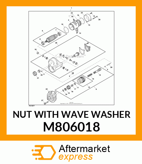 NUT WITH WAVE WASHER M806018