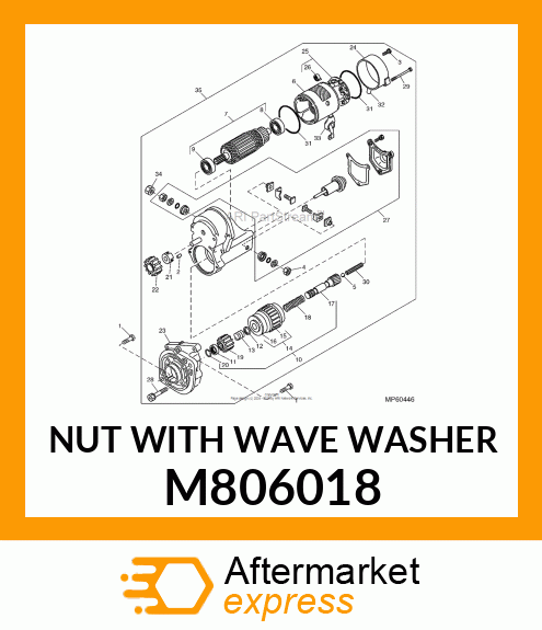 NUT WITH WAVE WASHER M806018