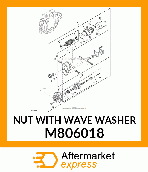 NUT WITH WAVE WASHER M806018