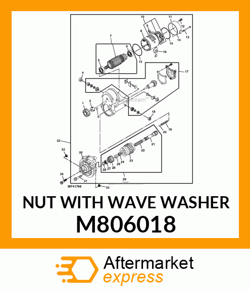 NUT WITH WAVE WASHER M806018