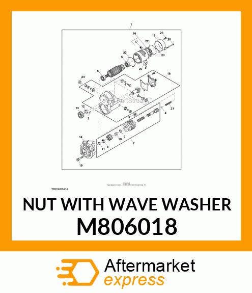 NUT WITH WAVE WASHER M806018