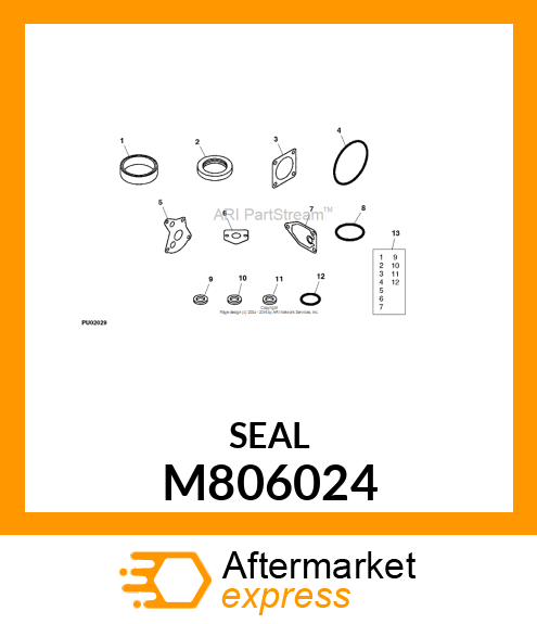 SEAL, OIL, FABRIC M806024