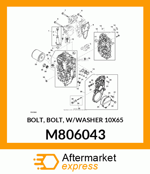 BOLT, BOLT, W/WASHER 10X65 M806043