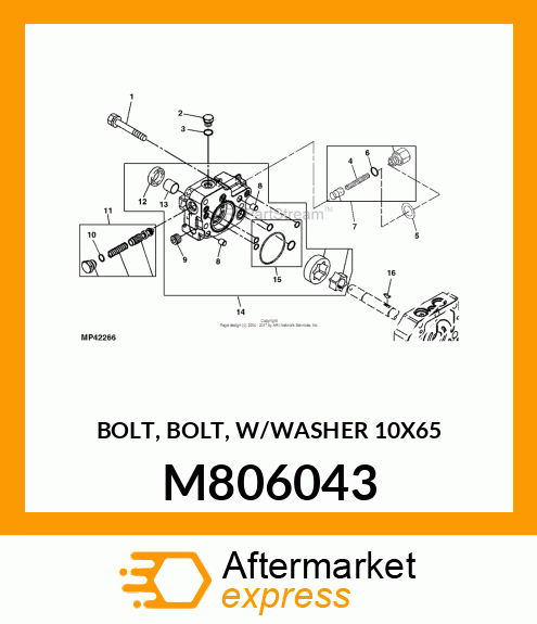 BOLT, BOLT, W/WASHER 10X65 M806043