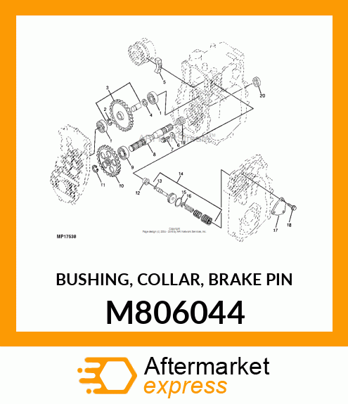 BUSHING, COLLAR, BRAKE PIN M806044