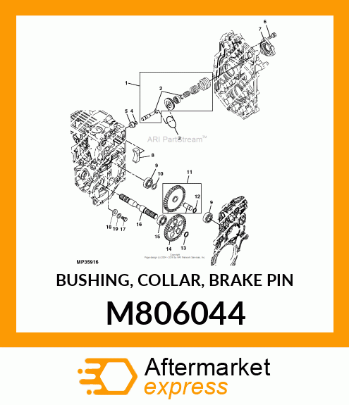 BUSHING, COLLAR, BRAKE PIN M806044