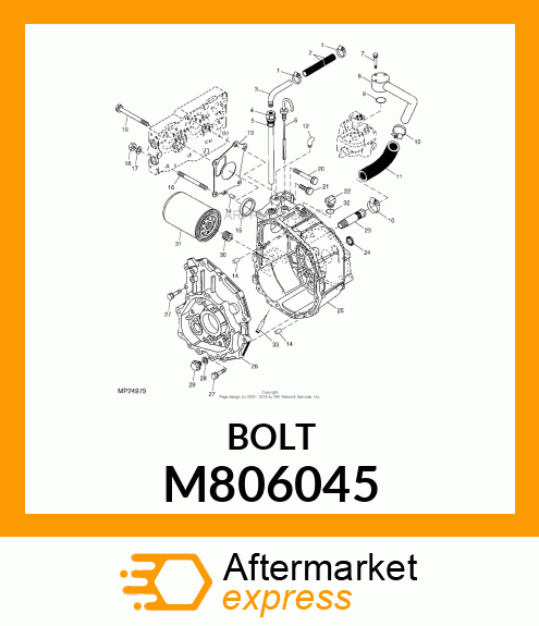 BOLT, W/WASHER 10X105 M806045