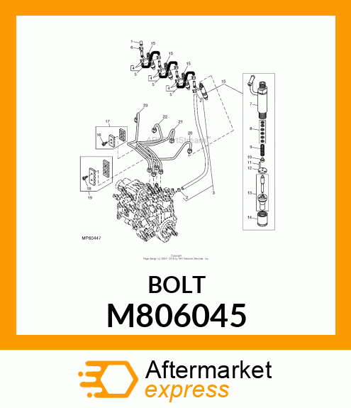 BOLT, W/WASHER 10X105 M806045