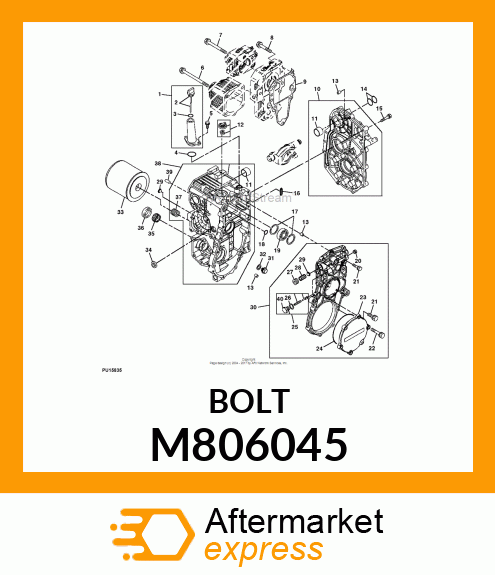 BOLT, W/WASHER 10X105 M806045