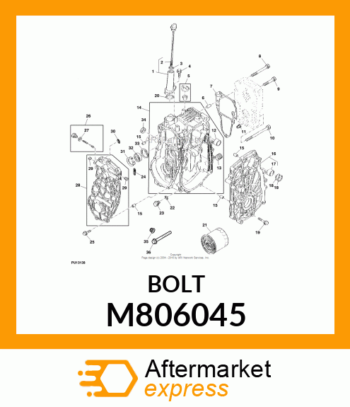 BOLT, W/WASHER 10X105 M806045