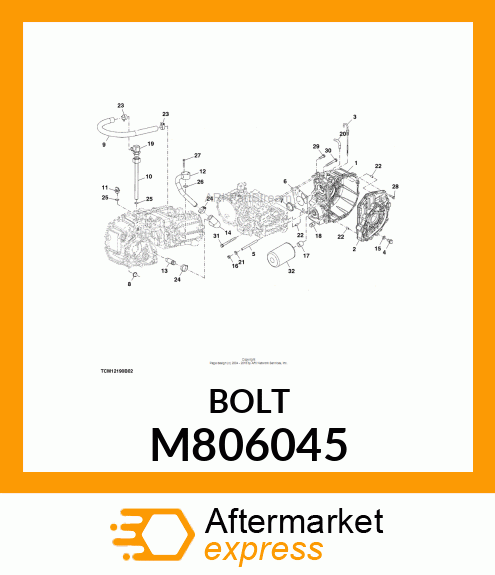 BOLT, W/WASHER 10X105 M806045