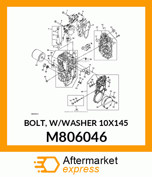 BOLT, W/WASHER 10X145 M806046