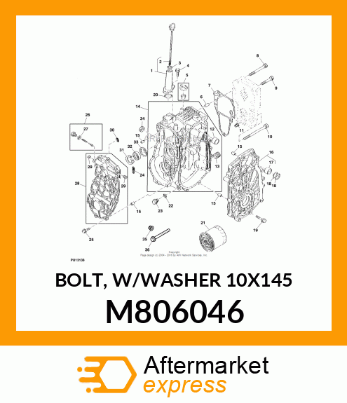 BOLT, W/WASHER 10X145 M806046