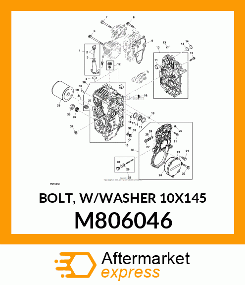 BOLT, W/WASHER 10X145 M806046