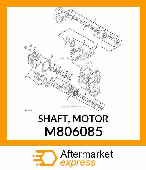 SHAFT, SHAFT, MOTOR M806085