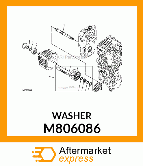 WASHER, WASHER, 17X23X1 M806086