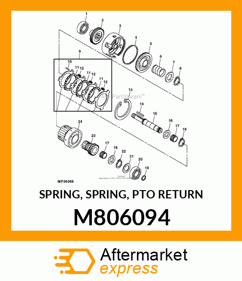 SPRING, SPRING, PTO RETURN M806094