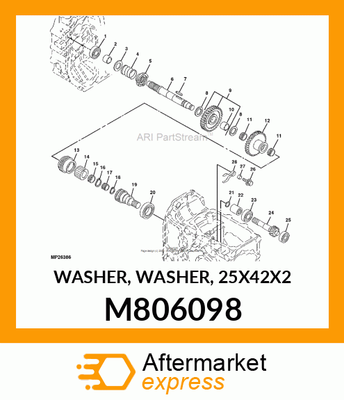 WASHER, WASHER, 25X42X2 M806098