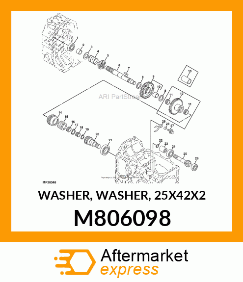 WASHER, WASHER, 25X42X2 M806098