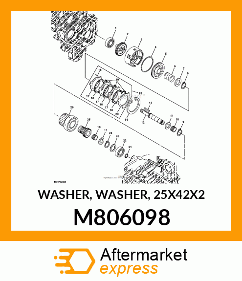 WASHER, WASHER, 25X42X2 M806098