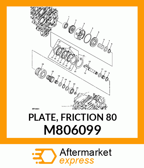 PLATE, FRICTION 80 M806099