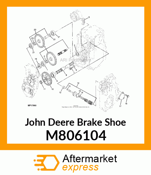 BRAKE SHOE, SHOE, PTO BRAKE M806104