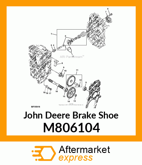 BRAKE SHOE, SHOE, PTO BRAKE M806104