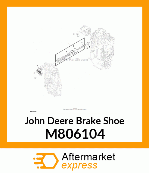 BRAKE SHOE, SHOE, PTO BRAKE M806104