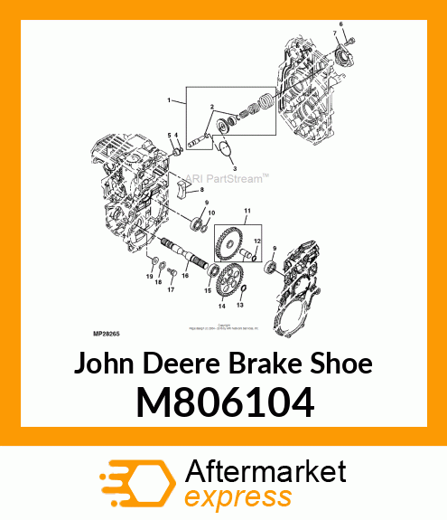 BRAKE SHOE, SHOE, PTO BRAKE M806104