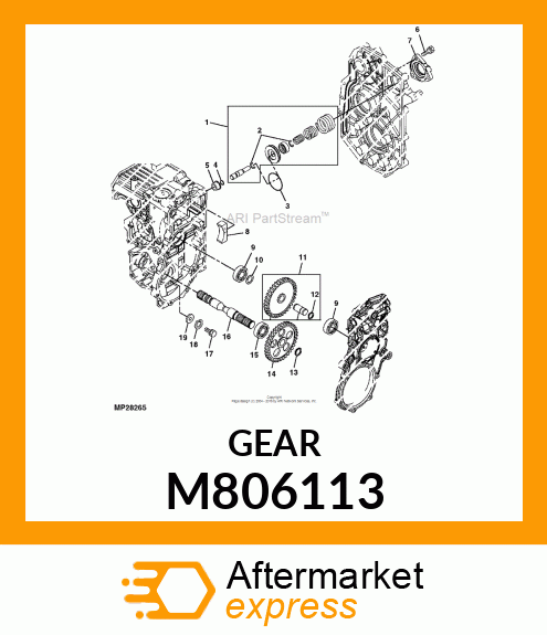 GEAR, MID PTO 62 M806113