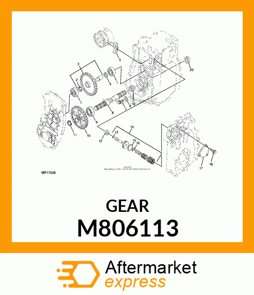 GEAR, MID PTO 62 M806113