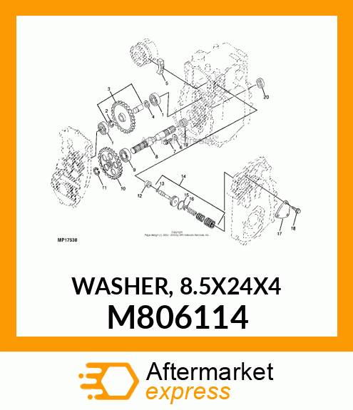 WASHER, 8.5X24X4 M806114