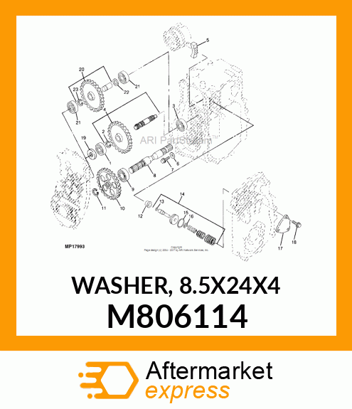 WASHER, 8.5X24X4 M806114