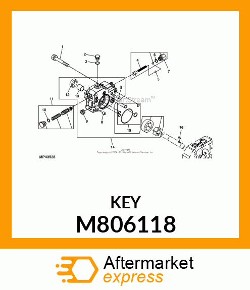 SHAFT KEY, KEY, 13X3.2 M806118