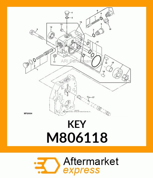 SHAFT KEY, KEY, 13X3.2 M806118