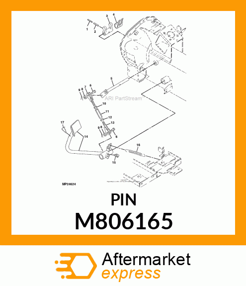 PIN, FLAT HEAD 8X16 M806165